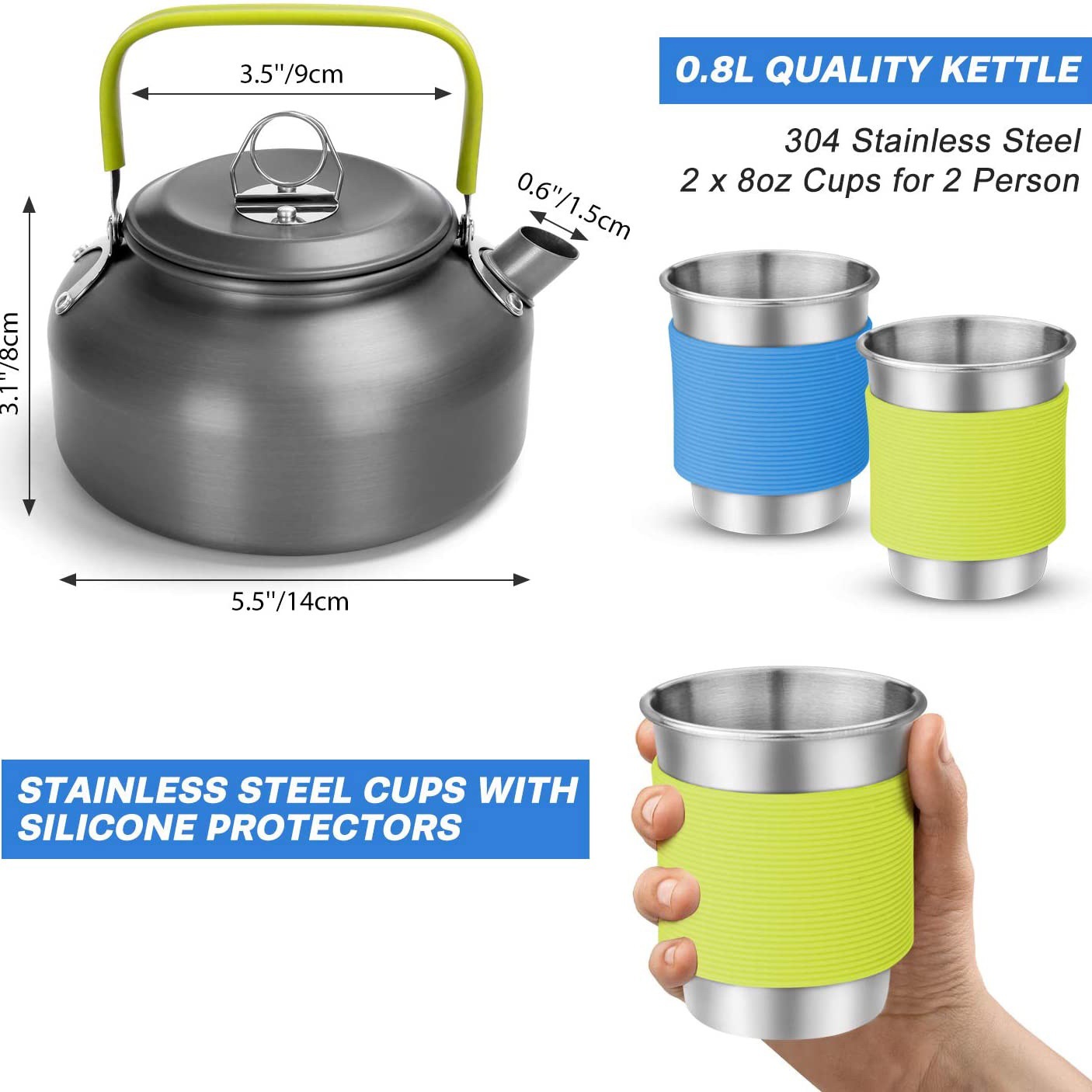 Outdoor Camping Cook Set with  - Camping Cooking Lightweight 评论和价格