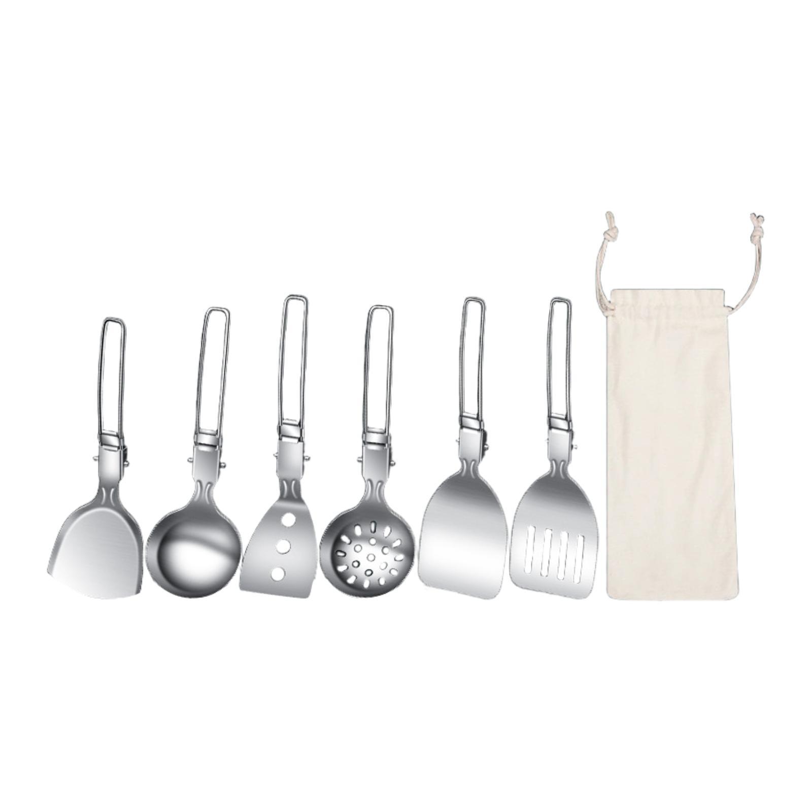 7Pcs Camp Cooking Utensil Set  - Camping Cooking Essentials Kit 评论和价格