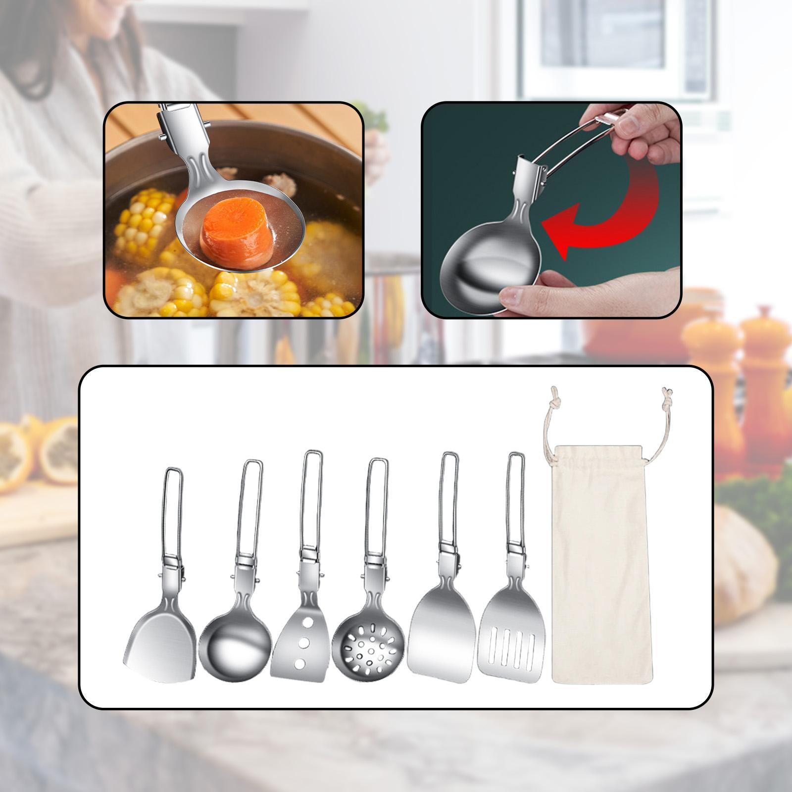 7Pcs Camp Cooking Utensil Set  - Camping Cooking Essentials Kit 评论和价格