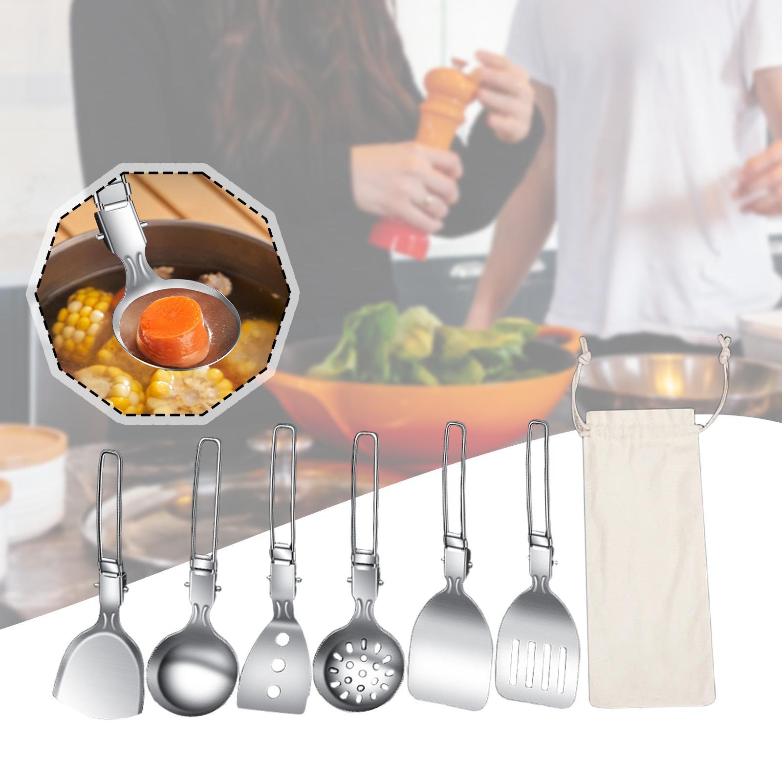 7Pcs Camp Cooking Utensil Set  - Camping Cooking Essentials Kit 评论和价格