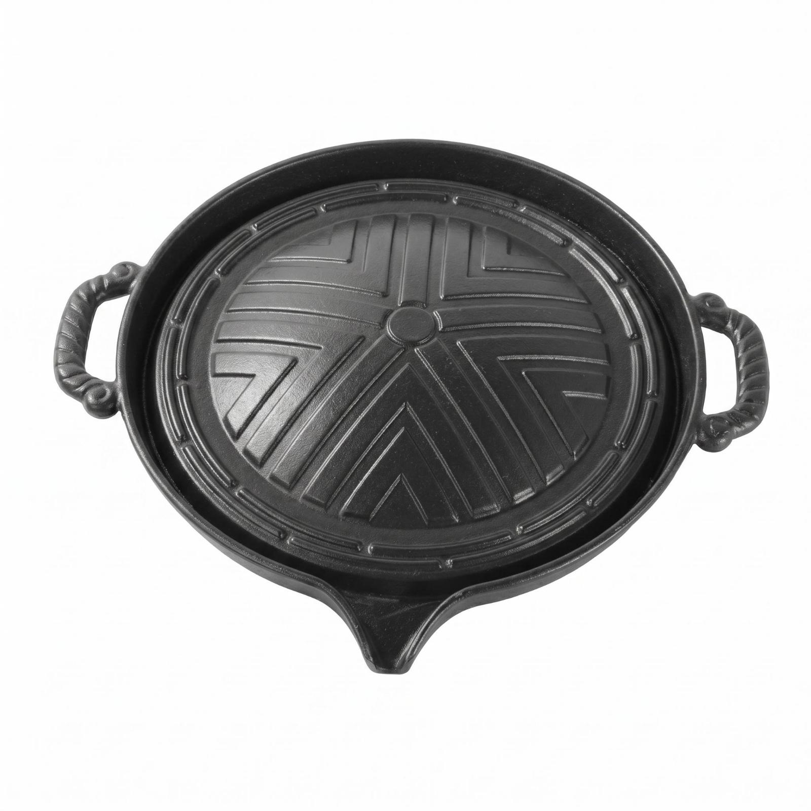 Cast Iron Oval Grill Pan for O - Skillet Cast Iron Camp 评论和价格