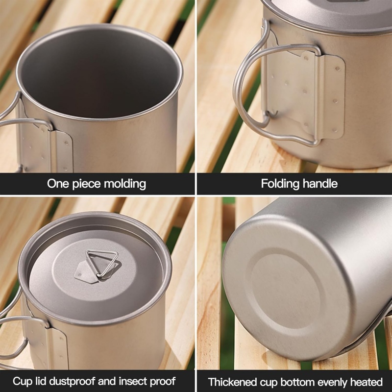 Titanium Camping Mug with Fold - Camping Cooking Survival 评论和价格