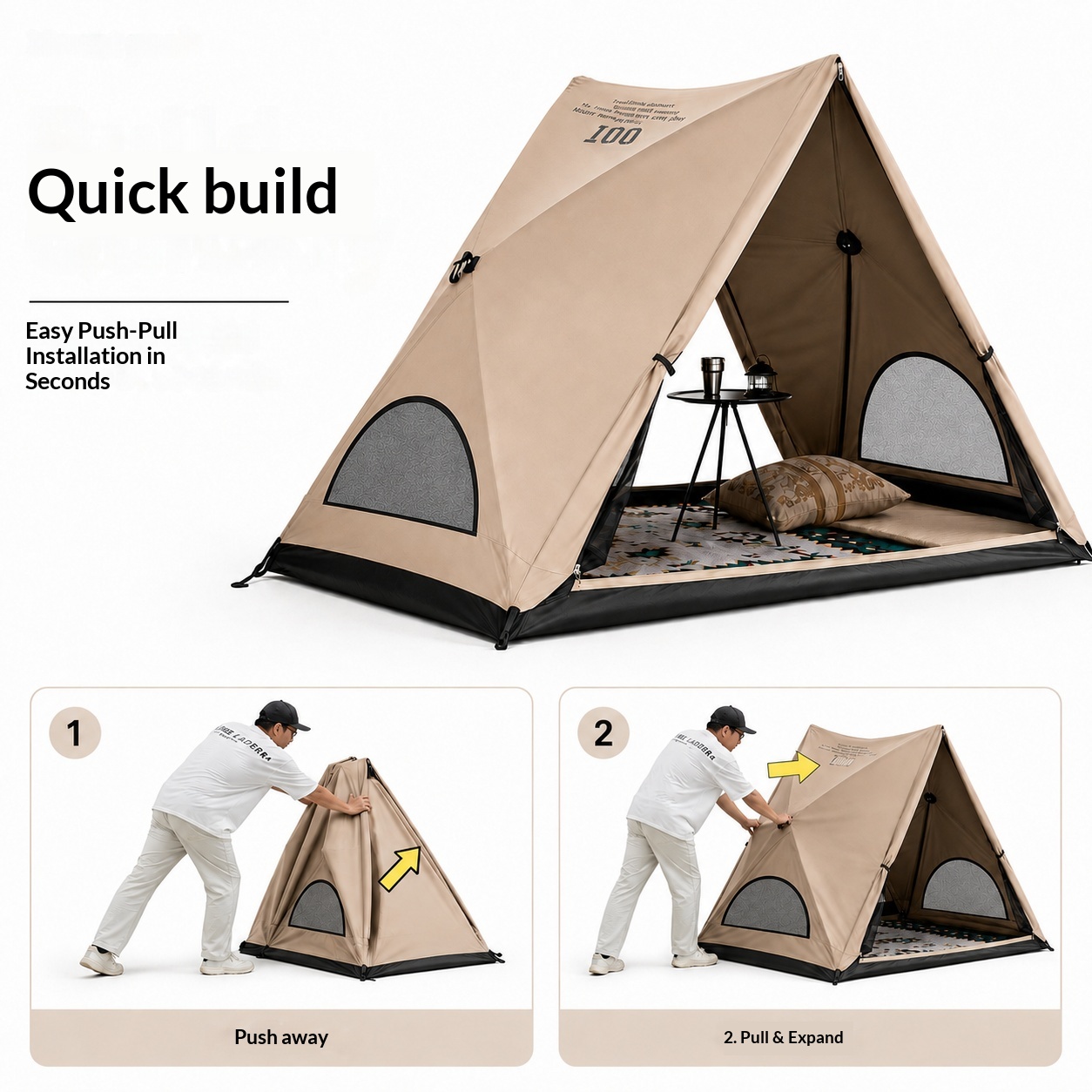 Automatic Triangular Tent, Out - Camping Cooking Tent 评论和价格