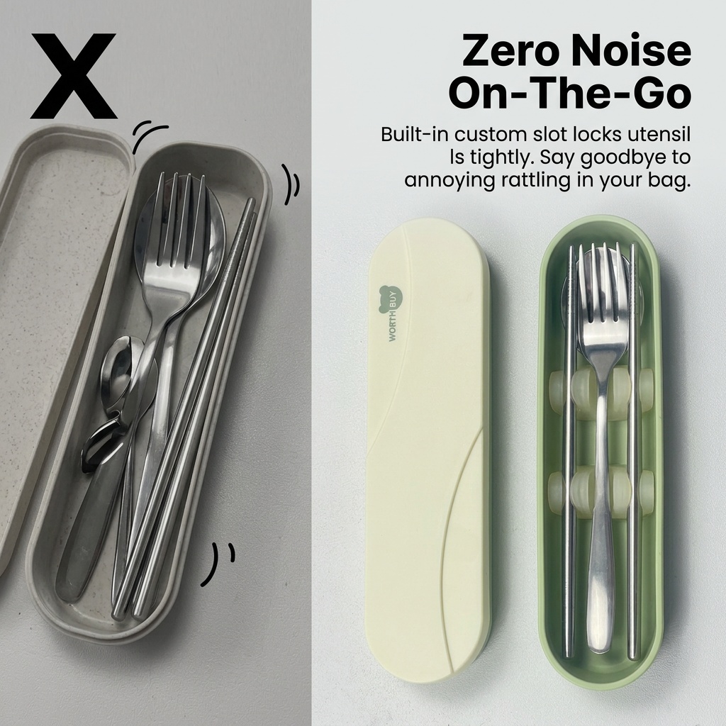 Portable Cutlery Set Stainless - Camping Cooking Survival 评论和价格