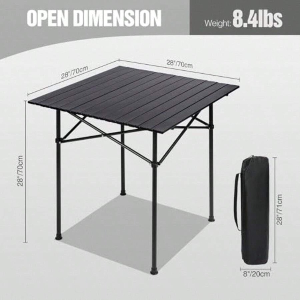 Roll Up Camping Table Square 2 - Camp Grill Portable Folding 评论和价格