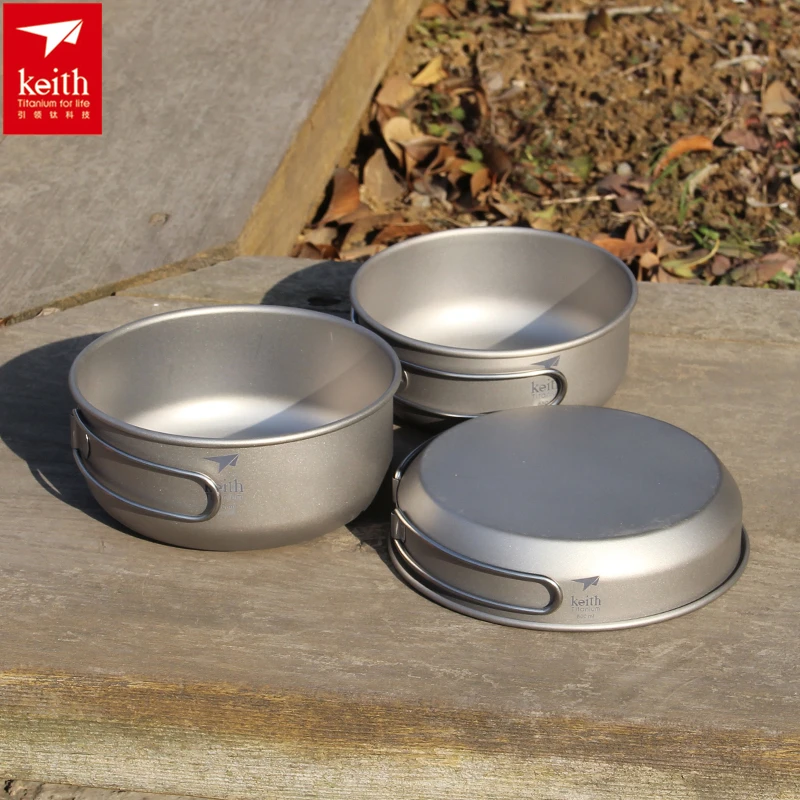 Keith 3PCS Titanium Cookware P - Camping Cooking Equipment 评论和价格