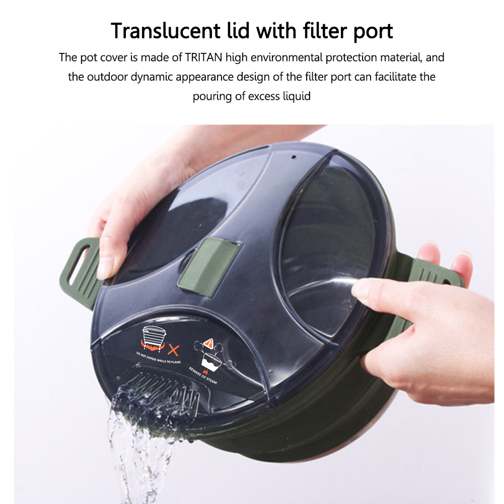 2.5L Silicone Folding Kettle C - Camping Cooking Ware 评论和价格