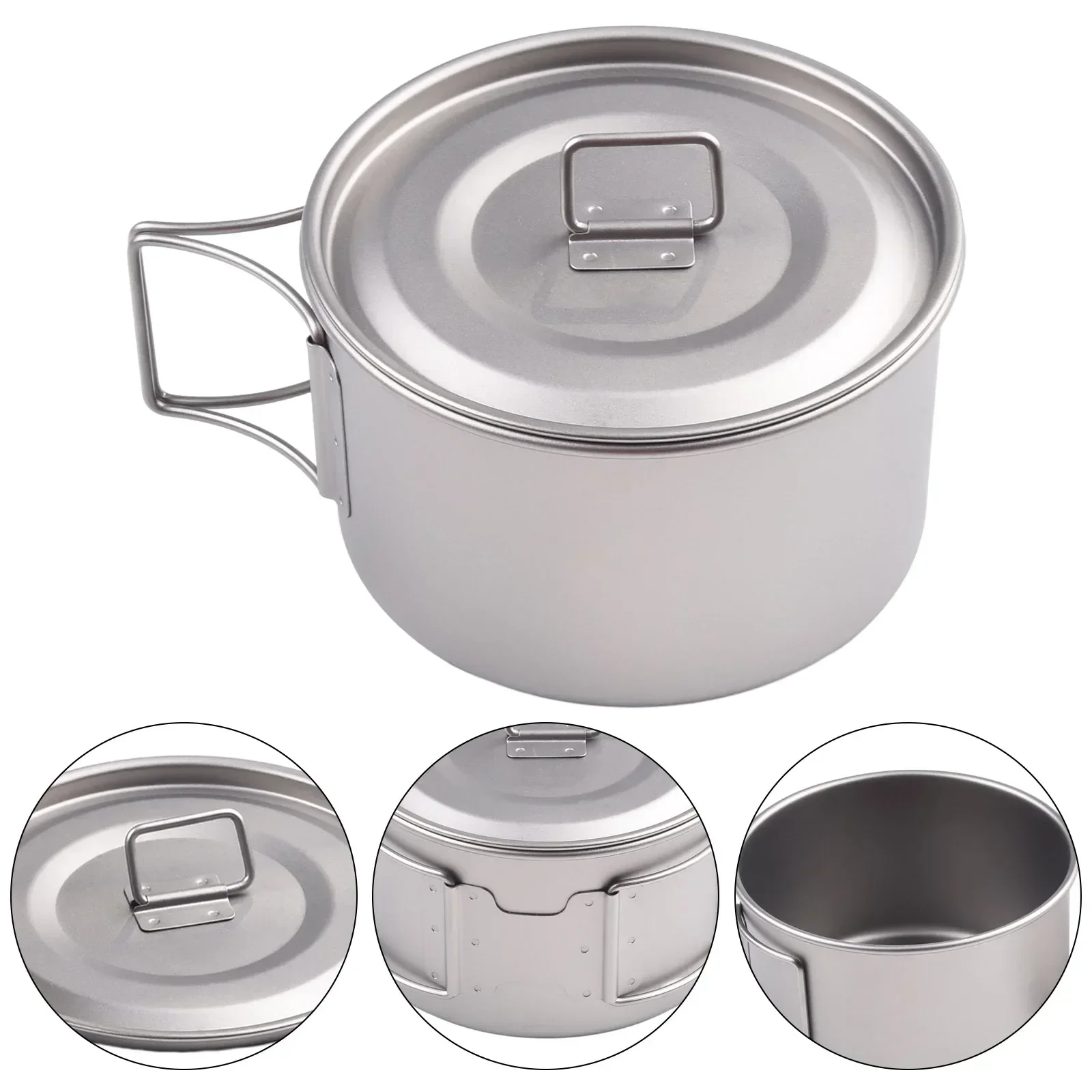 Titanium Bowl With Folding Han - Camping Cooking Survival 评论和价格