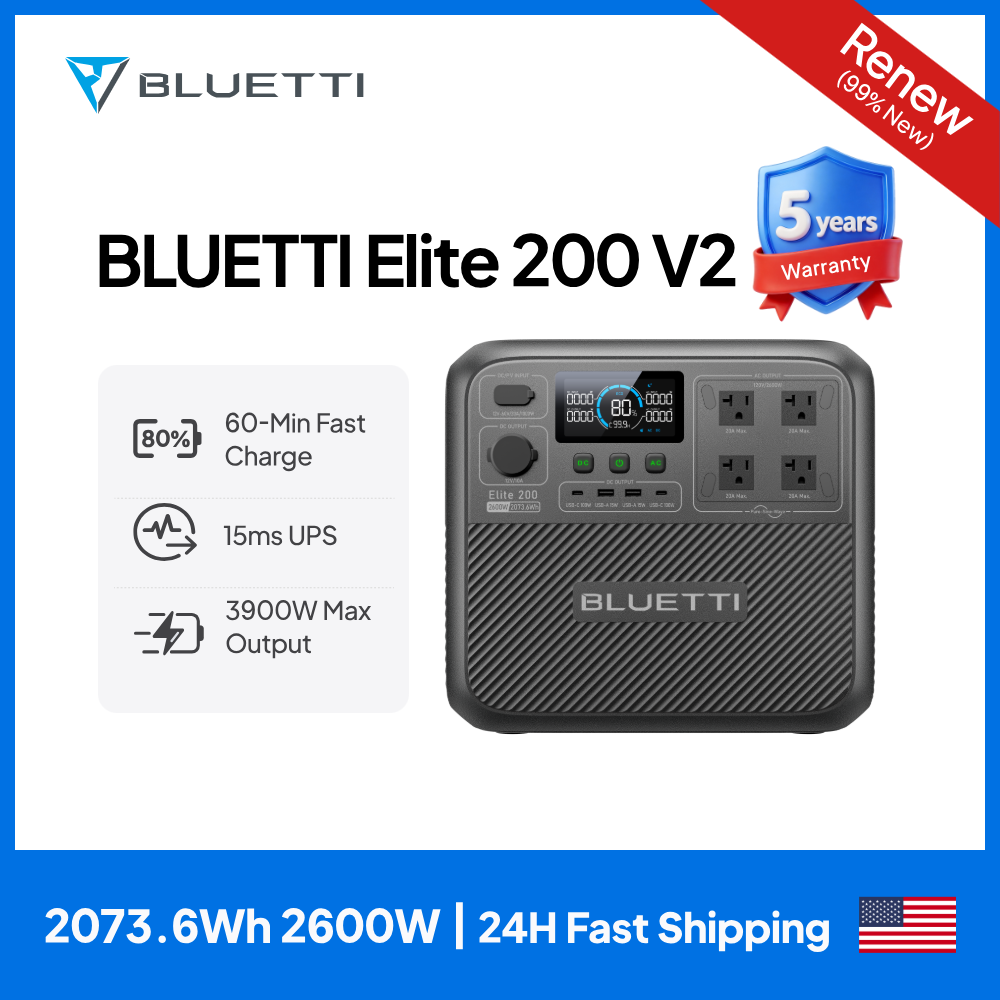 【Renew】BLUETTI Elite 200 V2 Po - Camping Cooking Heater 评论和价格