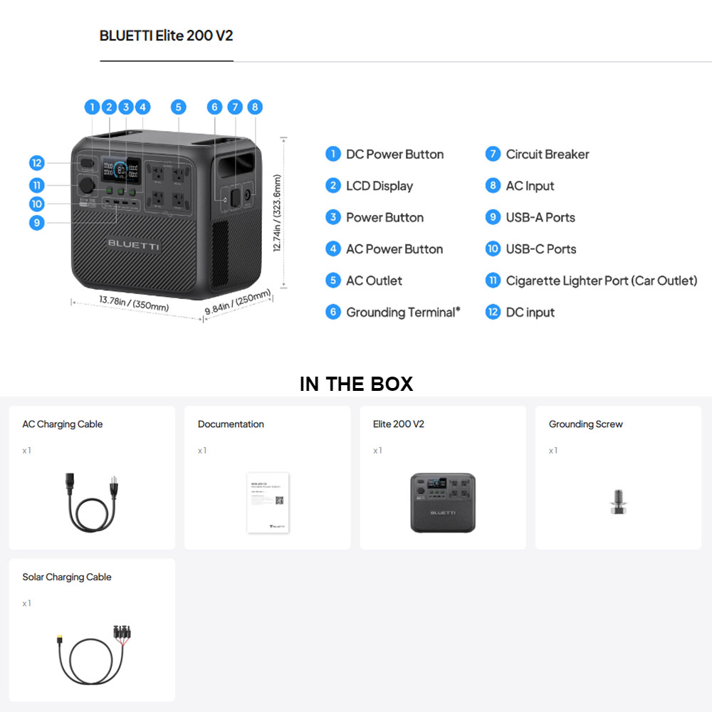 【Renew】BLUETTI Elite 200 V2 Po - Camping Cooking Heater 评论和价格