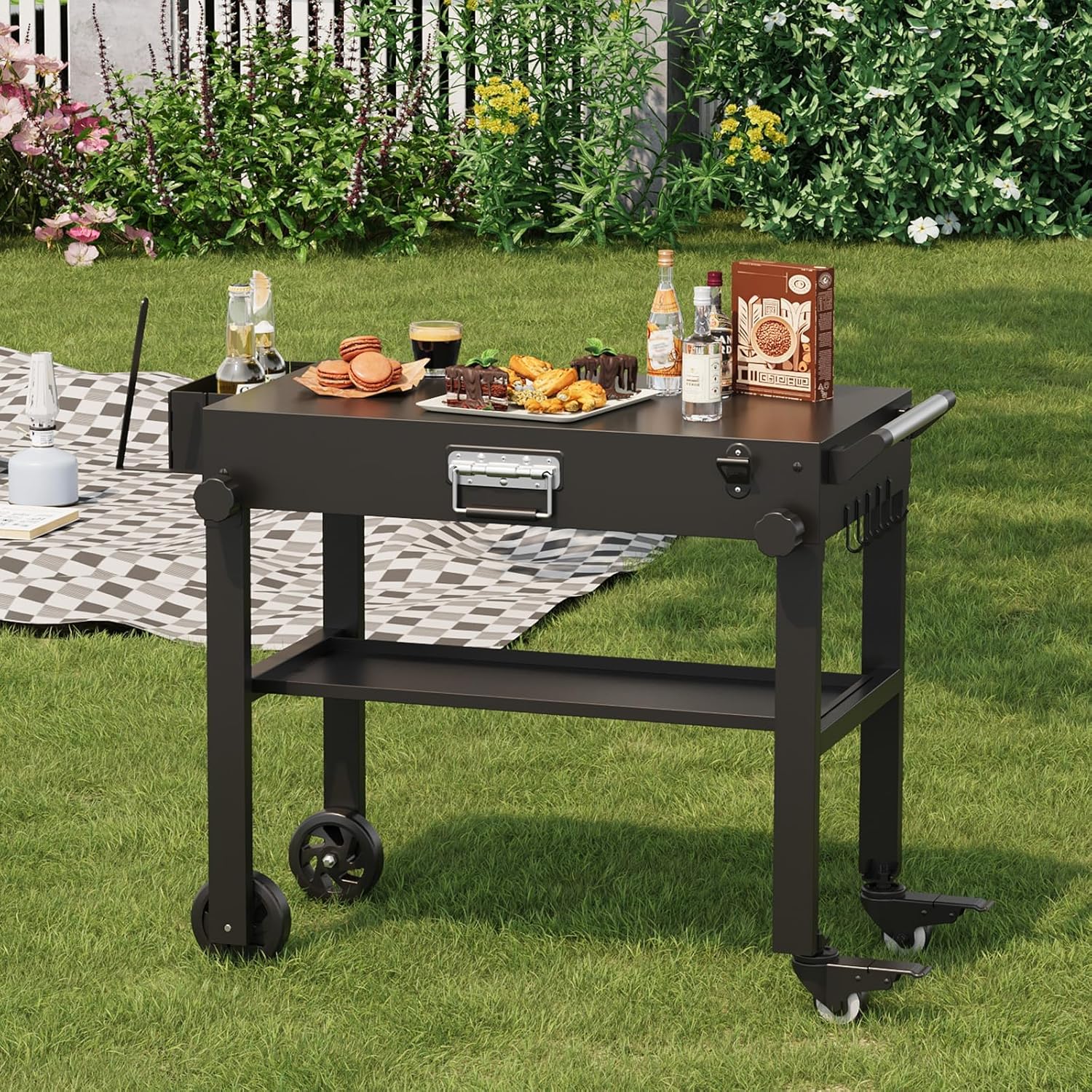 Tacleekii Portable Grill Cart  - Camp Grill Portable Folding 评论和价格