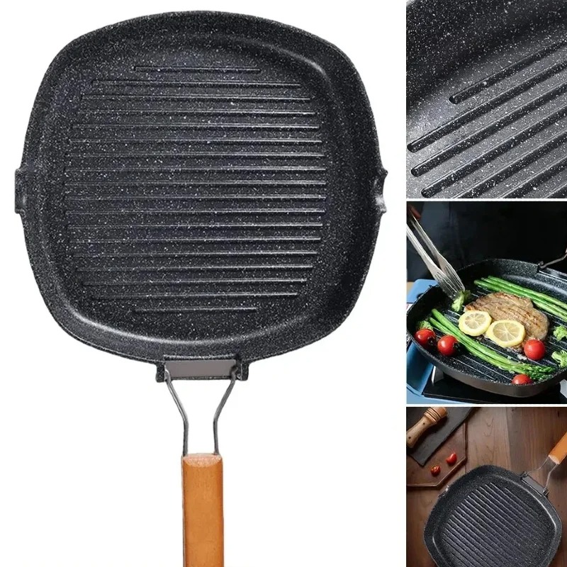 Square Grilling Skillet Steak  - Skillet Cast Iron Camp 评论和价格