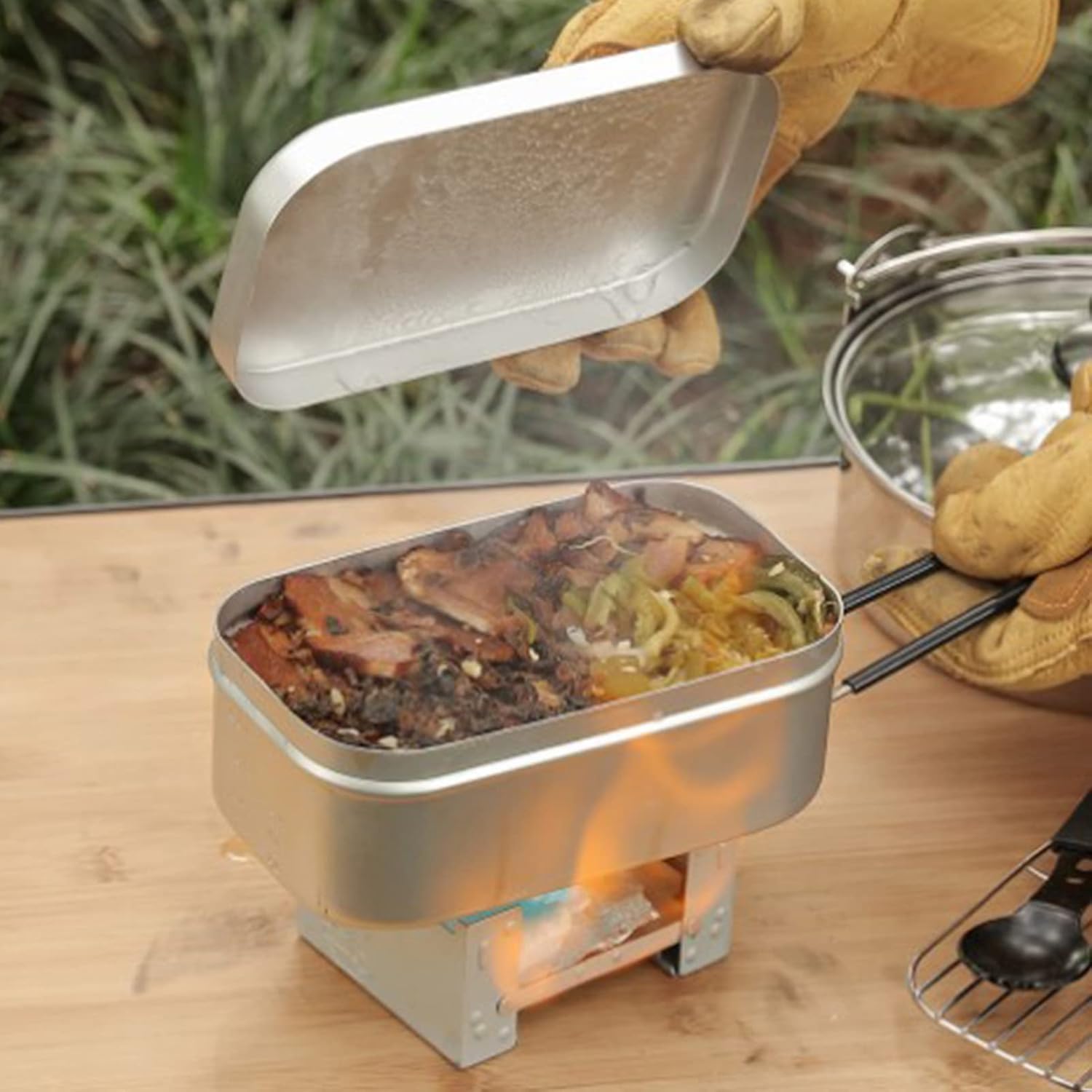 Foldable Bento Box Handle, Lun - Camping Cooking Equipment 评论和价格