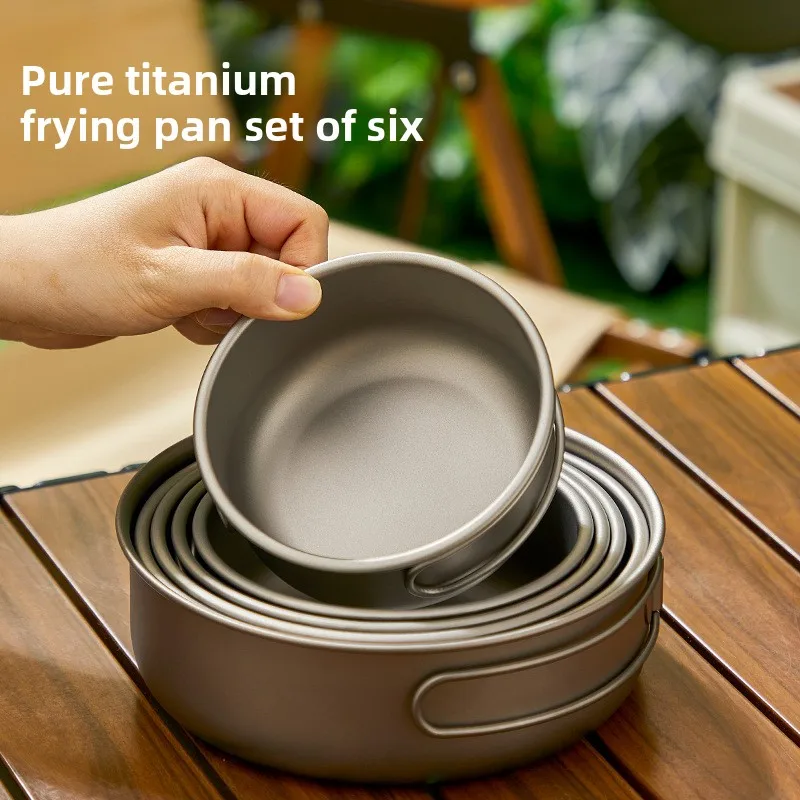 Titanium Outdoor Pot Set Picni - Camping Cooking Lightweight 评论和价格