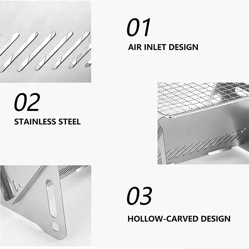Portable Folding Barbecue Gril - Camp Grill Portable Folding 评论和价格