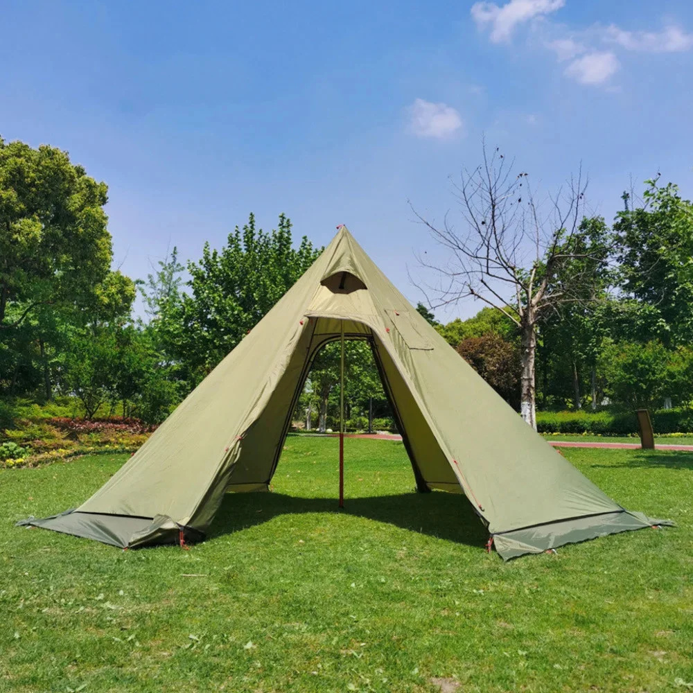 New Pyramid Tent With Snow Ski - Camping Cooking Tent 评论和价格