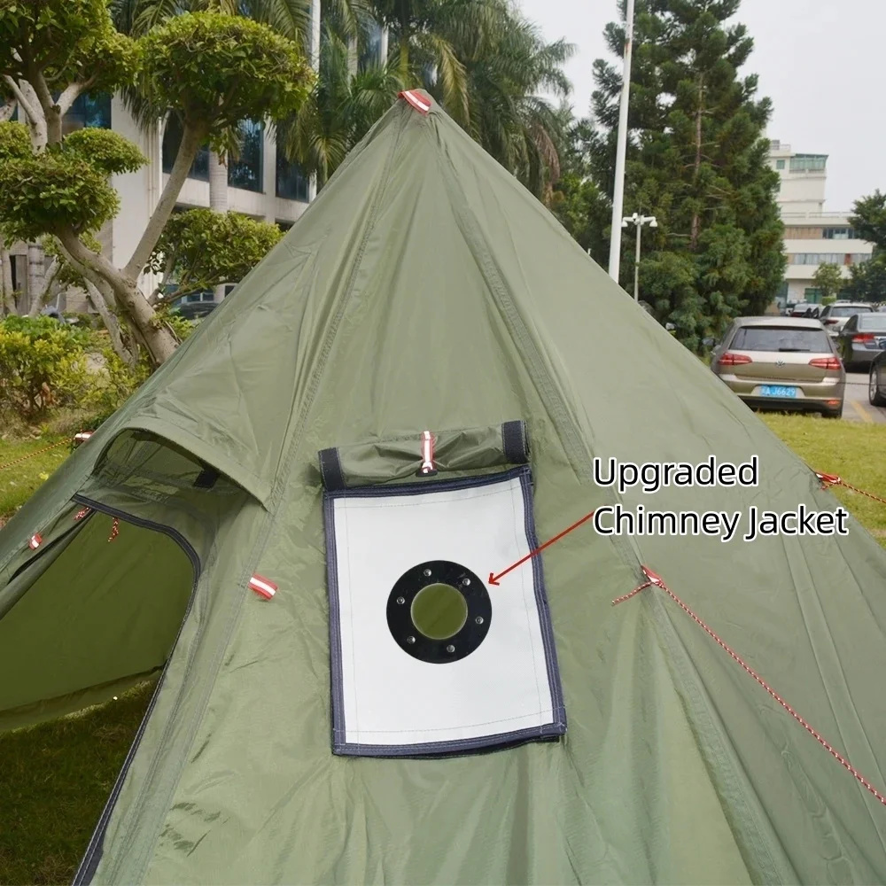 New Pyramid Tent With Snow Ski - Camping Cooking Tent 评论和价格